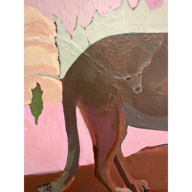 “Belly Full of Deer” Mountain Lion Painting by LWren Walraven For Sale In Santa Fe - Image 6 of 14