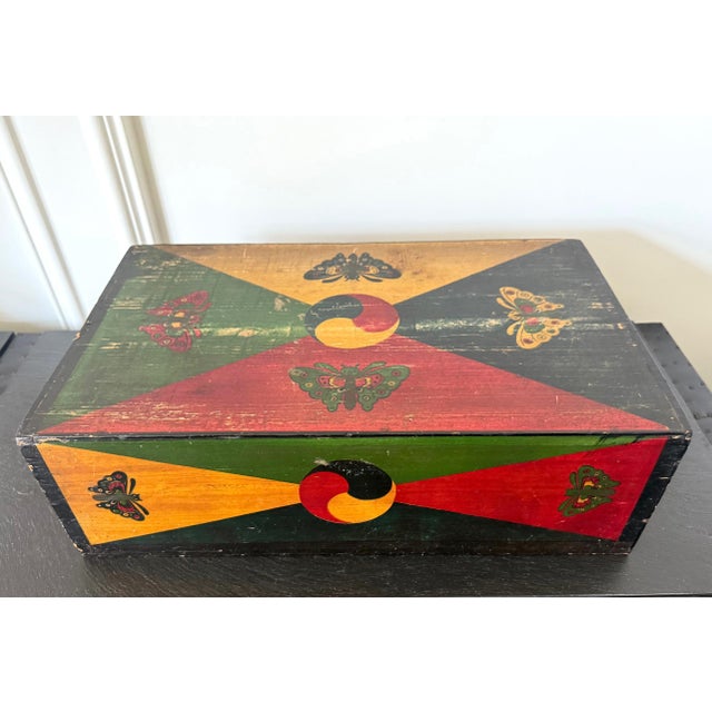 Set of Three Korean Stackable Sewing Box Covered in Hanji Paper For Sale - Image 18 of 18