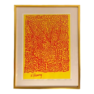 1990 'Playboy Bunny No. 2' After Keith Haring Serigraph