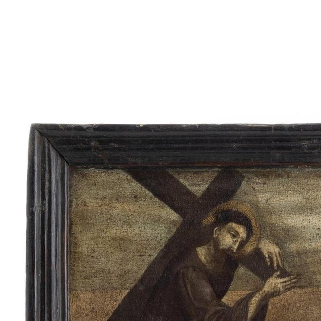 Religious painting - Portuguese School - 17th century. "Lord of the Steps and Our Lady", oil on wood, 17th century....