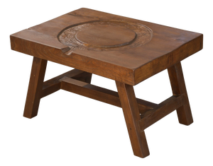 Brutalist Coffee Table in Elm, 1950s