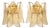Amber Rondini Murano Glass Gold Wall Sconces by Simoeng, Set of 2 For Sale