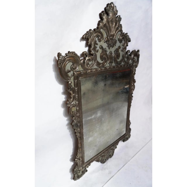 Baroque 19th Century Hand Hammered Repousse Framed Mirror by Melissa Levinson For Sale - Image 3 of 8