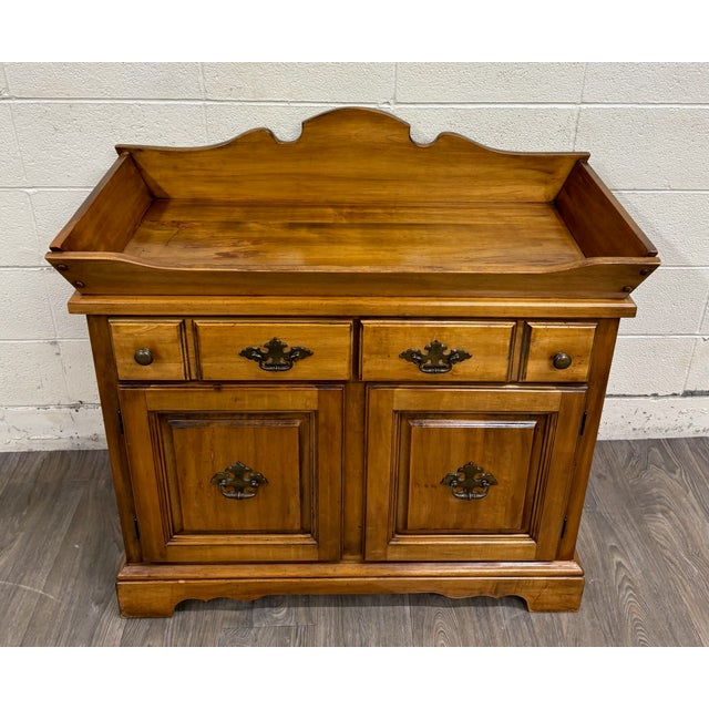 Early 20th Century Vintage Garrison Furniture Company Early American Colonial Revival Dry Sink For Sale - Image 5 of 17
