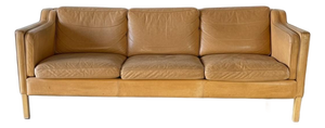 Camel Leather 3-Seater Sofa from Stouby, 1970s