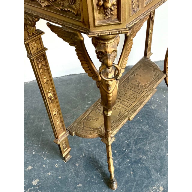 Early 20th Century Vintage Regency Zimmerman Gilt Wrought Iron Console For Sale - Image 5 of 10