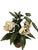 Vintage Italian Gilt Tole Potted White Roses Floral / Flowers / Rose Floral Arrangement / Sculpture For Sale In Dallas - Image 6 of 9