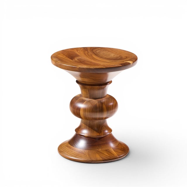 Charles & Ray Eames for Herman Miller Mid Century Walnut Time Life Stool This stool measures: 13 wide x 13 deep x 15 high,...