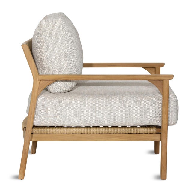 Contemporary Cruz Outdoor Teak Arm Chair For Sale - Image 3 of 7