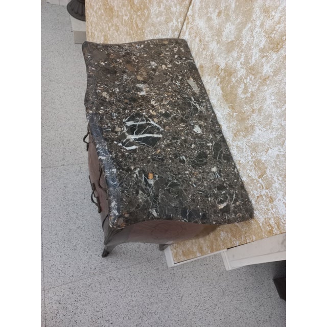 Oak and Marble Cabinet For Sale - Image 4 of 7