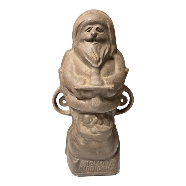 1940s Griswold Mfg Co Santa Cake Cast Iron Mold For Sale