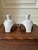 Off-white Vintage Handcrafted Signed Atomic Glazed Terracotta Candleholders - A Pair For Sale - Image 8 of 18