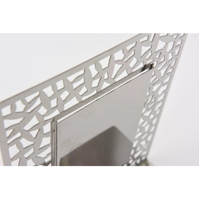 Vintage Signed Alessi Italian Stainless Steel Picture Frame Cactus Pattern, Italy For Sale - Image 9 of 10