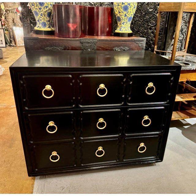 This is an iconic Dorothy Draper "Espana" Chest of Drawers created and signed by "Heritage-Henredon". We have had the...
