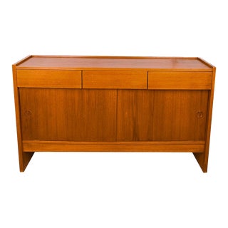 1970s Mid Century Danish Teak Credenza Sideboard For Sale