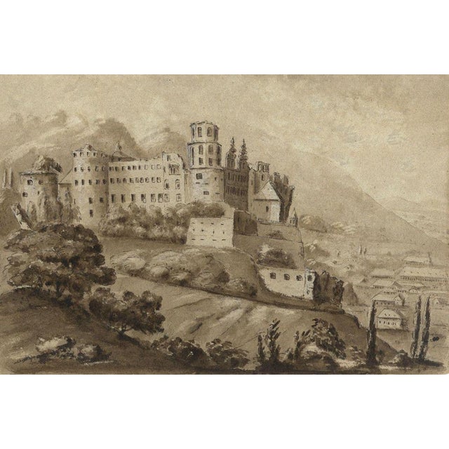 James Hamilton Stanhope, Heidelberg Castle from the Neckar, 1819, Watercolour For Sale - Image 5 of 5