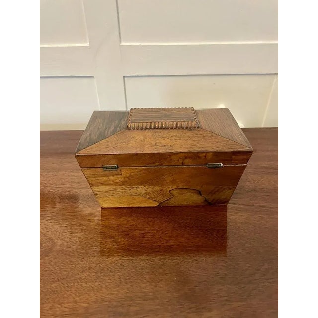 Brown Regency Rosewood Tea Caddy, 1830s For Sale - Image 8 of 10