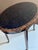 Brown Maitland Smith Tessellated Faux Tortoise Shell Oval Table W Brass Inlay & Casters For Sale - Image 8 of 13