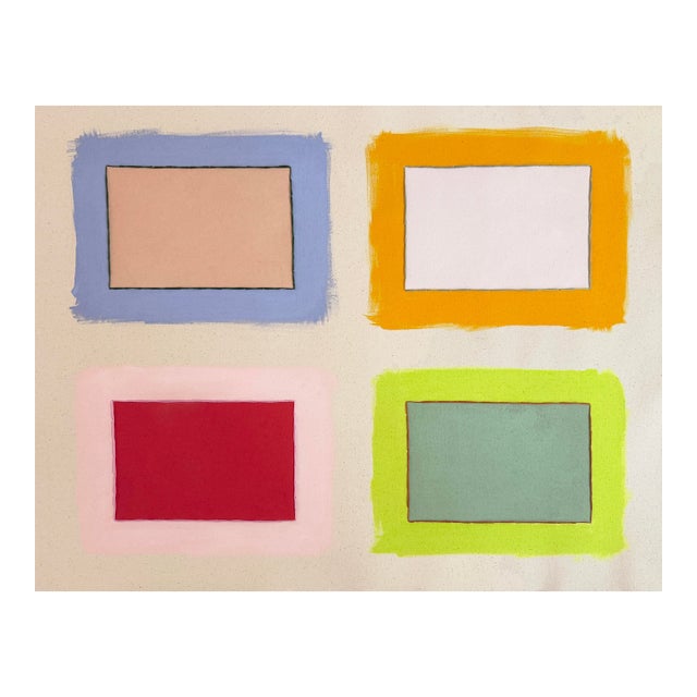 Original Painting | Abstract Squares Painting Multicolor, 24 X 30 In. For Sale