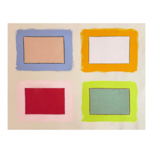 Original Painting | Abstract Squares Painting Multicolor, 24 X 30 In.