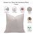 Fabdivine Artisan Block Print Throw Pillow Cover 20x20 Inch Thick Cotton White- Shehnaz For Sale - Image 4 of 4
