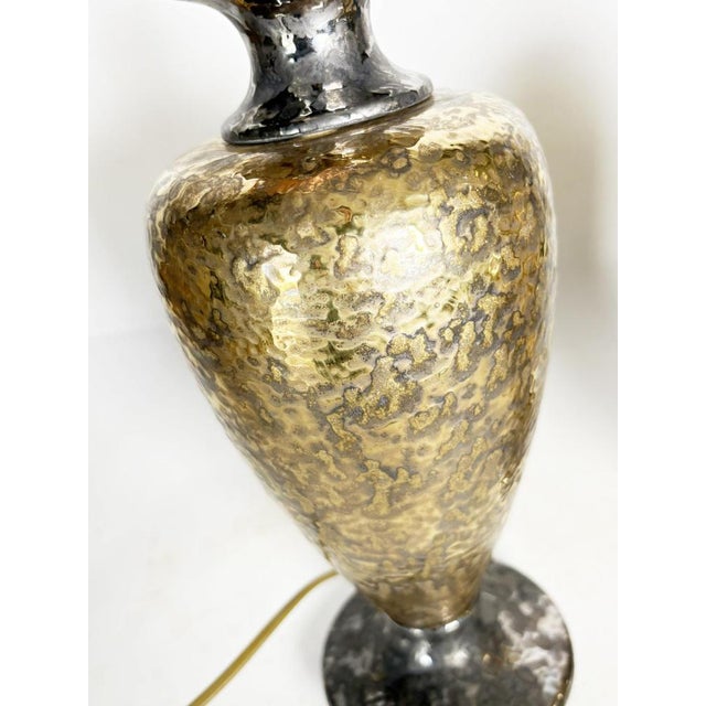 Gilded Metal Lamps, France, 1980, Set of 2 For Sale - Image 10 of 17