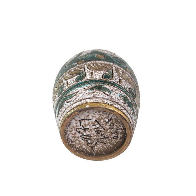 Mid 20th Century Mid-Century Italian Sgraffito Pottery Vase For Sale - Image 5 of 6