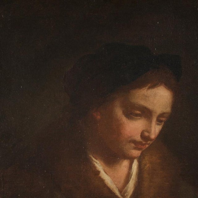 Italian Artist, Portrait, 17th Century, Oil Painting on Canvas For Sale - Image 3 of 16
