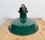 French Industrial Dark Green Enamel Factory Pendant Lamp, 1960s For Sale - Image 16 of 18