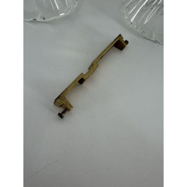 Wall Lamps in Brass and Murano Glass, 1950s, Set of 3 For Sale - Image 13 of 14