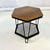 Mid-Century Modern Mid-Century Boho Chic Industrial Metal & Pine Hexagonal Side Table. For Sale - Image 3 of 10