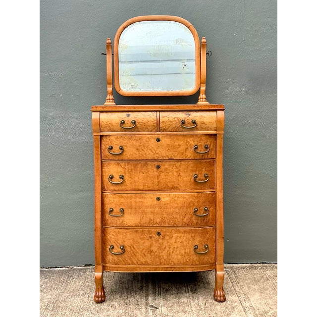 Vintage Birds Eye Chest With Lions Paw Detail For Sale - Image 12 of 12