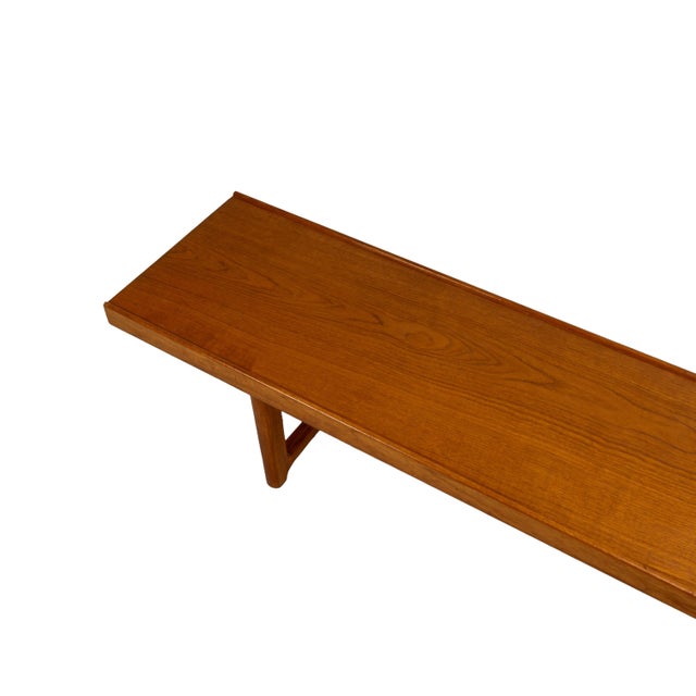 Wood Vintage Torbjørn Afdal Krobo Extra Long Teak Bench by Bruksbo Norway, Scandinavian Modern For Sale - Image 7 of 18
