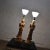 Vintage Hollywood Regency Asian Figural Lamps Style of James Mont W/ Black Tapered Shades - a Pair For Sale - Image 11 of 13