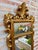 Wood French Gilt Carved Wall Mirror in French Rococo Style with Oil Painting of Flora For Sale - Image 7 of 18