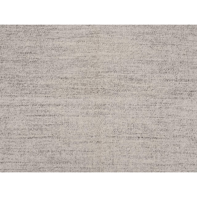 1970s Vintage Handmade Wool Cotton White Runner Rug For Sale - Image 9 of 11