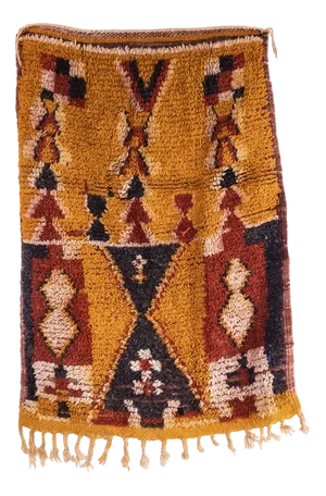 Vintage Berber Azilal Bold Graphic Small Rug