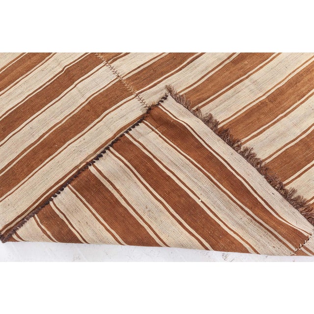 Brown Doris Leslie Blau Vintage Turkish Kilim Rug For Sale - Image 8 of 9