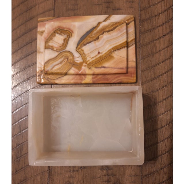 Mid-Century Banded Onyx Trinket Box For Sale - Image 9 of 12