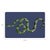 Modern Serpent Blue Vegan Leather Rectangle Placemat, Set of 4 For Sale - Image 3 of 5