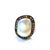Late 20th Century Bochic “Orient” Vintage Multi Sapphire & White Pearl Ring Set 18K Gold & Silver For Sale - Image 5 of 11