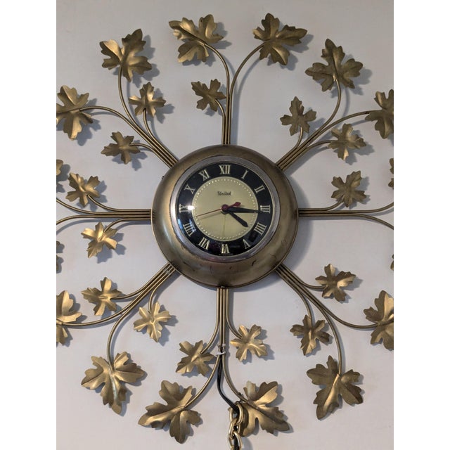 1960s, Mid-Century Modern "Starburst" United Wall Clock For Sale - Image 4 of 10