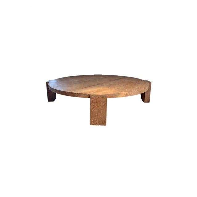 Not Yet Made - Made To Order Sculptural Teak Wood Round Table, Expressive Natural Grain, Modern Organic For Sale - Image 5 of 9