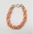 Napier Vintage 1950s Signed Napier Faux-Coral Twisted Bracelet For Sale - Image 4 of 6