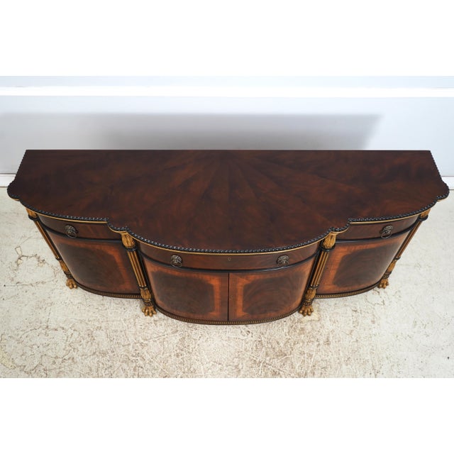 1990s Ej Victor Regency Mahogany Gilded Sideboard For Sale - Image 5 of 18