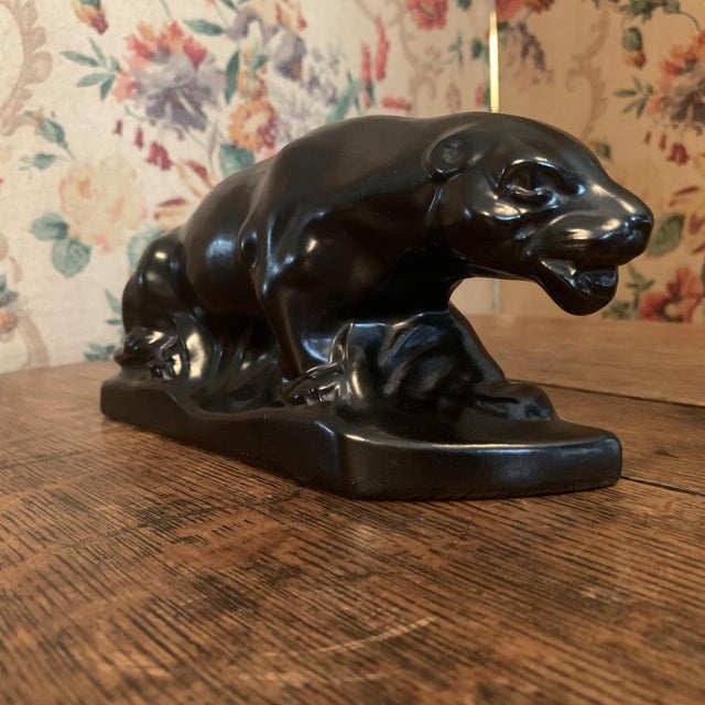 Panther tiled Art Deco period signed Dubois. François-Alexandre Dubois (1838-1920) had founded with his son Antoine...