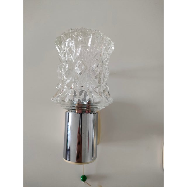 Cut Glass Wall Lights from Targetti, 1970s, Set of 2 For Sale - Image 3 of 6