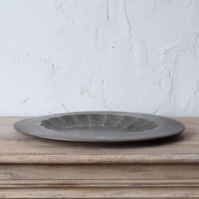 Indian Silverplate Tray For Sale - Image 4 of 7