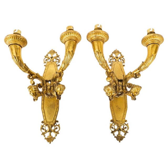 Antique 19th Century French Louis XIV Revival Branch Ormolu Wall Lights, Set of 2 For Sale - Image 11 of 11