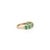 Metal 1.61ct Octagon Cut Emerald Bezel Set Stackable Band Ring Size 4 in 14k Gold For Sale - Image 7 of 16